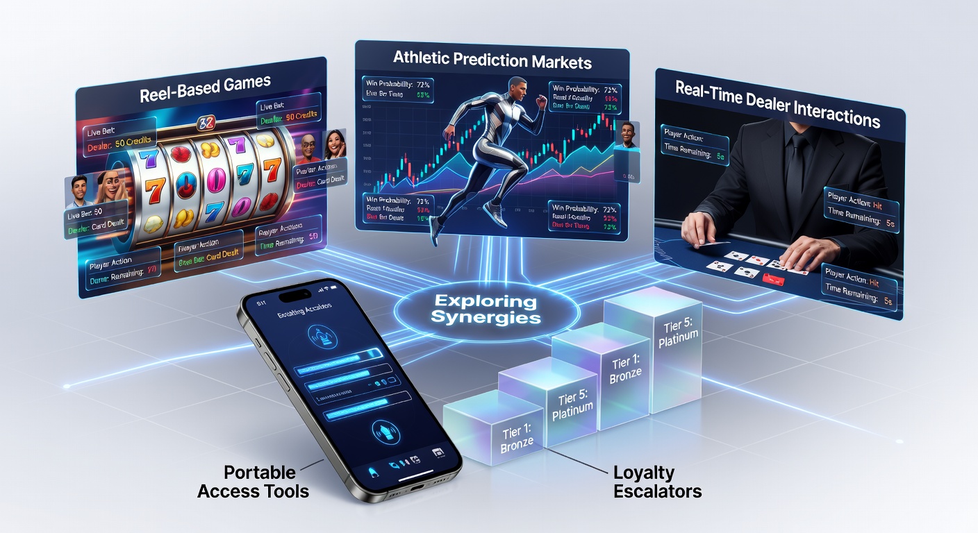 Mobile gaming interface showing loyalty points accumulation during reel spins and live dealer sessions