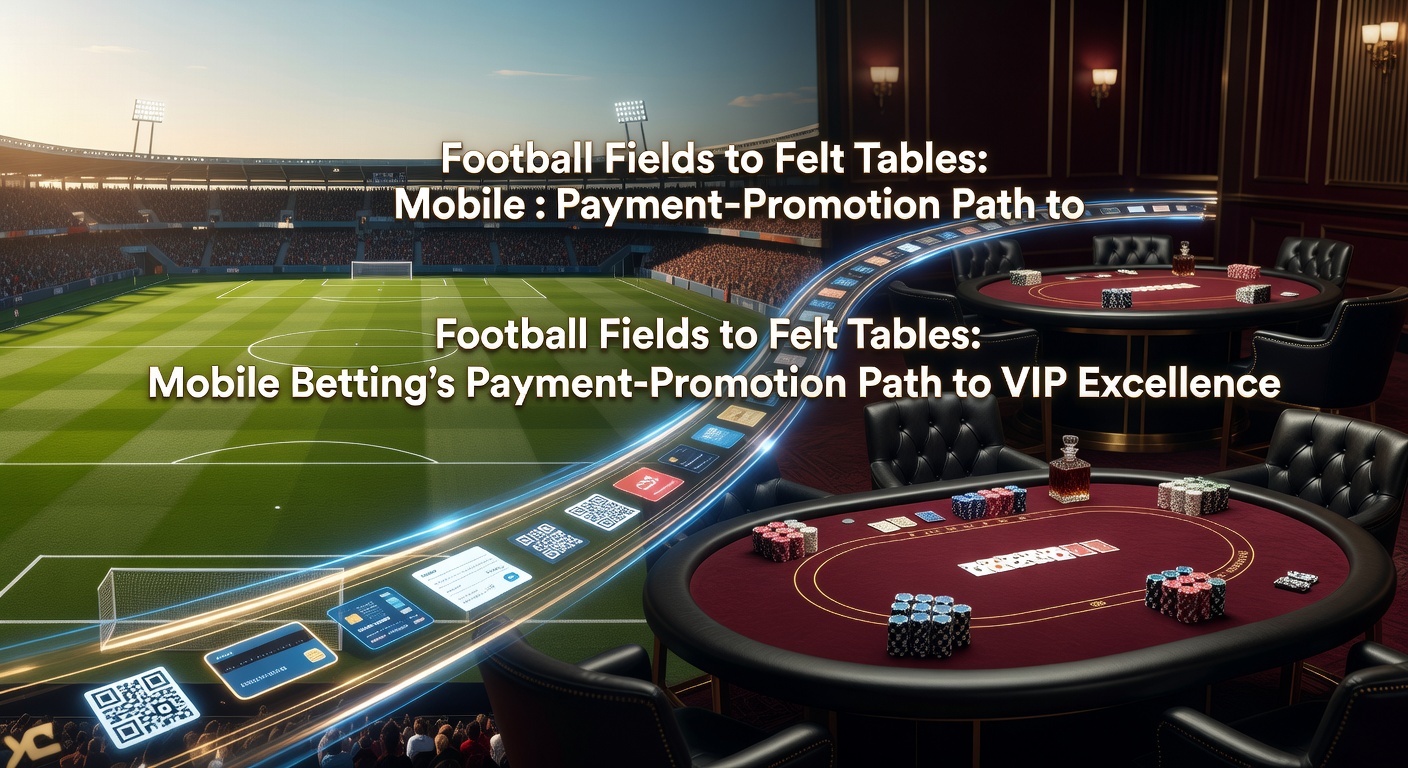 Mobile phone displaying football betting app transitioning to casino roulette wheel with glowing VIP icons and instant payment notifications