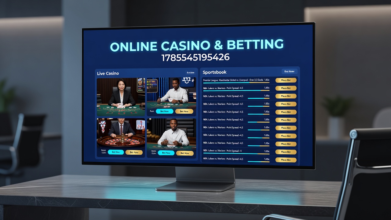 Live dealer studio setup with multiple camera angles and digital betting overlays