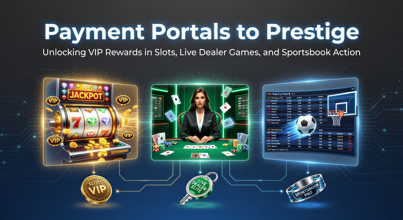 Vibrant digital payment interface unlocking golden VIP rewards on a casino app screen, with slots reels, live dealer blackjack, and soccer betting odds glowing in the background