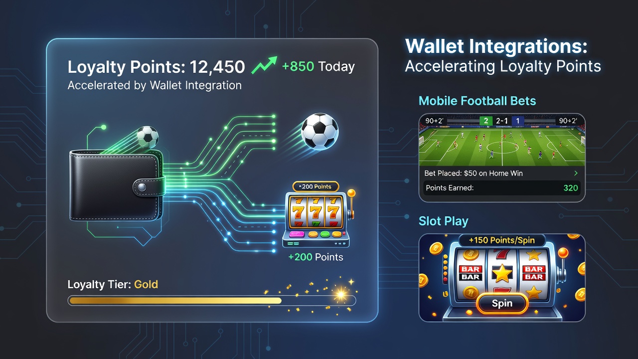 User dashboard displaying accumulated loyalty points after rapid wallet-funded bets and spins